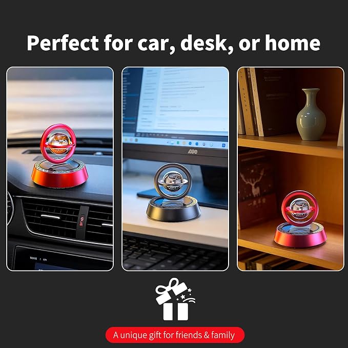Kwak’s Solar-Powered Rotating Car Aromatherapy Auto-Spinning Ornament - Image 8