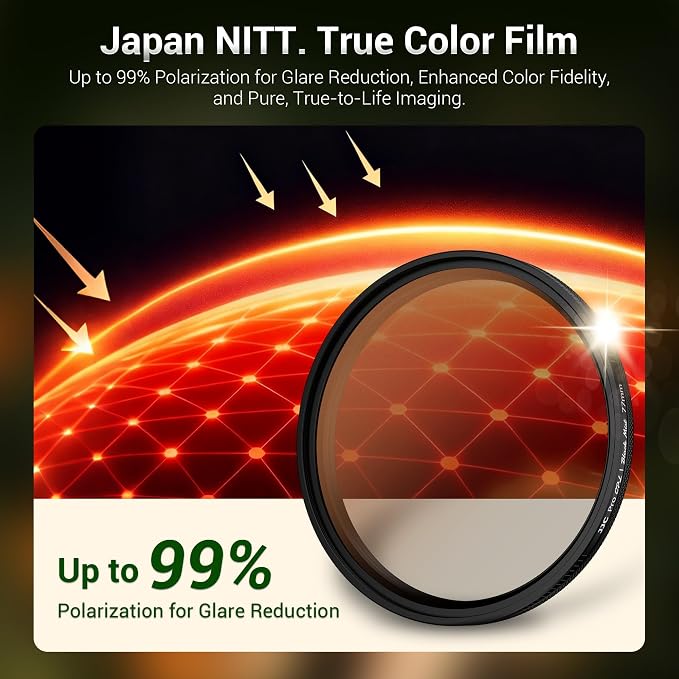 82mm Black Diffusion 1/4 & Reflectivity CPL 2 in-1 Filter - Image 5