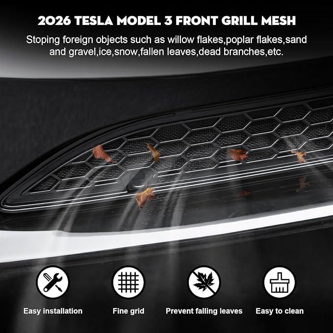 Grille Mesh Inserts for New 2026 Tesla Model 3 Highland - Image 3