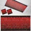 2x4 ft Fluorescent Light Cover for Ceiling Abstract Red Gradient Geometric by Unknown