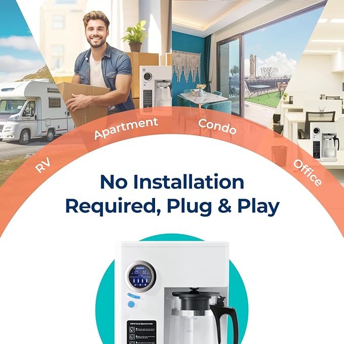 Bluevua RO100ROPOT Reverse Osmosis System Countertop Water Filter, 5 Stage - Image 3