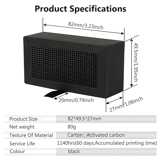 2PCS 3D Printer Activated Carbon Air Filter Cartridge - Image 5