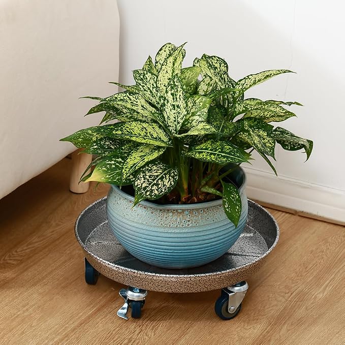 Planterhoma 3 Packs 13 inches Metal Plant Caddy - Image 7