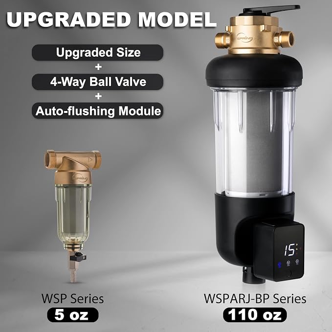 iSpring WSP200ARJ-BP, NSF Certified, Whole House Spin-Down Sediment Water Filter - Image 3