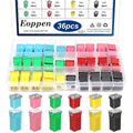 36Pcs Car Fuses Assortment Kit Automotive Tall/Standard and Low Profile Box by Eoppen