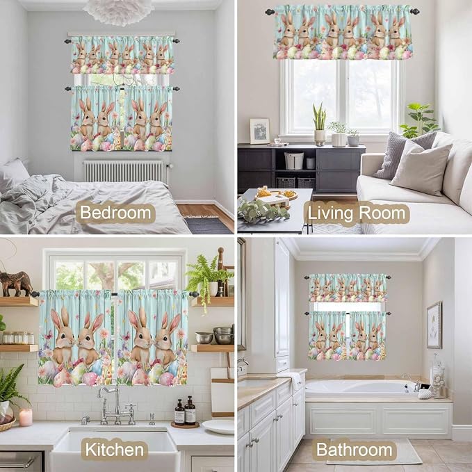 Easter Kitchen Curtains Set 3 Piece - Image 4