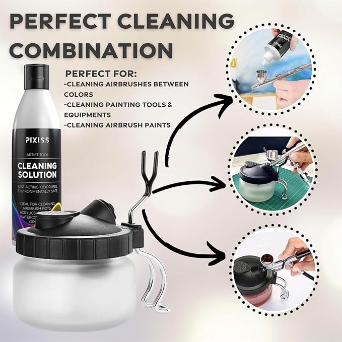 Airbrush Cleaning Kit – Glass Cleaning Pot - Image 5