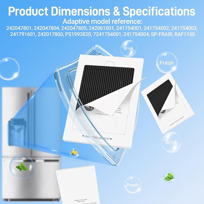 Funmit Refrigerator Air Filter Replacement Compatible - Image 9