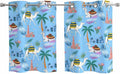 2 Panel Kitchen Cafe Curtains, Desert Landscape Sunlight Filtering Nature Air by Hokiten