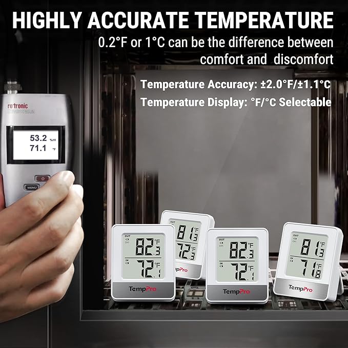 TempPro Indoor Outdoor Thermometer Wireless 500FT, Outside Greenhouse - Image 4