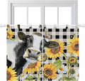 Retro Sunflowers Bedroom Curtains 63 Inch Length, Window Curtains Tab Top by Unknown
