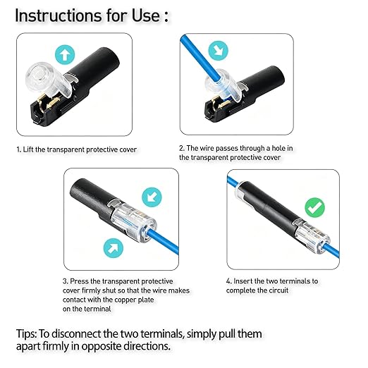 BOENFU Single Wire Plug in Connector, 20 Pack, 16-18 AWG, - Image 3