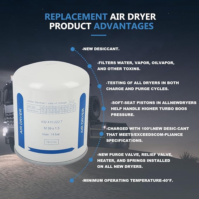 ECCPP R950011 Air Dryer for Volvo, for Freightliner, for Kenworth, for Peterbilt - Image 4