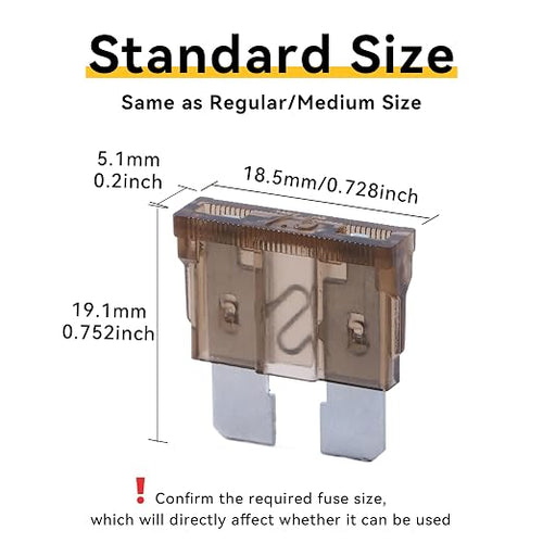 100 Pack Auto Fuses 7.5 AMP ATC/ATO Standard Regular Fuse Blade 7.5A Car Truck - Image 2