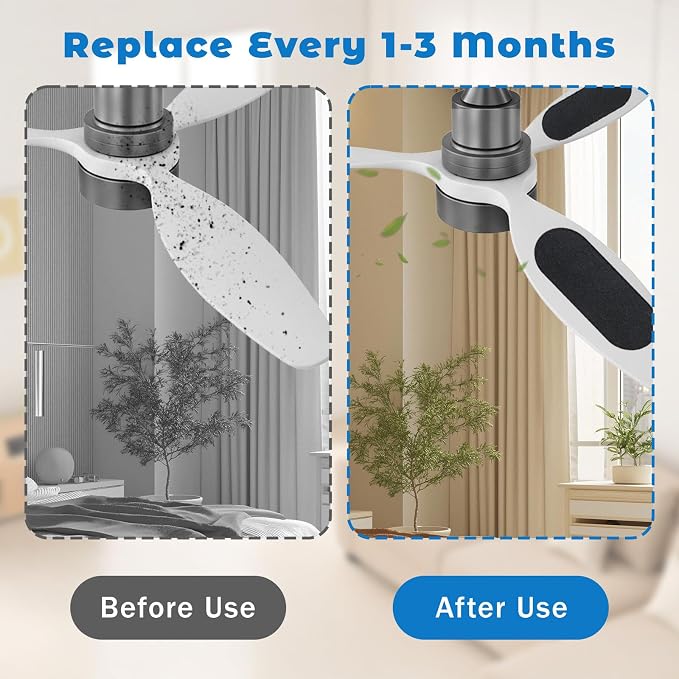 5pcs Activated Coconut Shell Carbon Ceiling Fan Air Purifier Pads, Ceiling Fan - Image 4