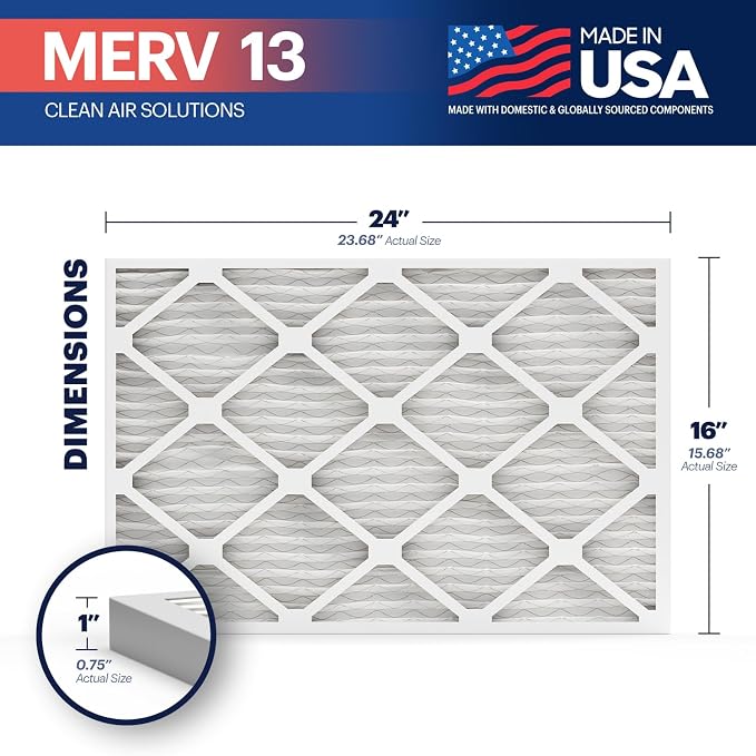 BNX TruFilter 16x24x1 Air Filter MERV 13 - Image 2