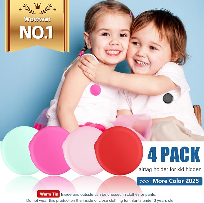 for AirTag Holder 4 Pack for Kids Hidden, Hidden Discreet Toddler Tracker - Image 4