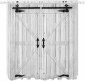 Farmhouse Wood Grain Living Room Curtains 96 Inch Length, Window Curtains Tab by Unknown