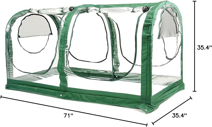 Porayhut Portable Greenhouse Tent, Easy Set-Up Gardening Flower House & Plant - Image 10
