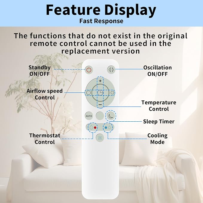 Upgrade Glowing Remote Control Replacement No Setup - Image 6