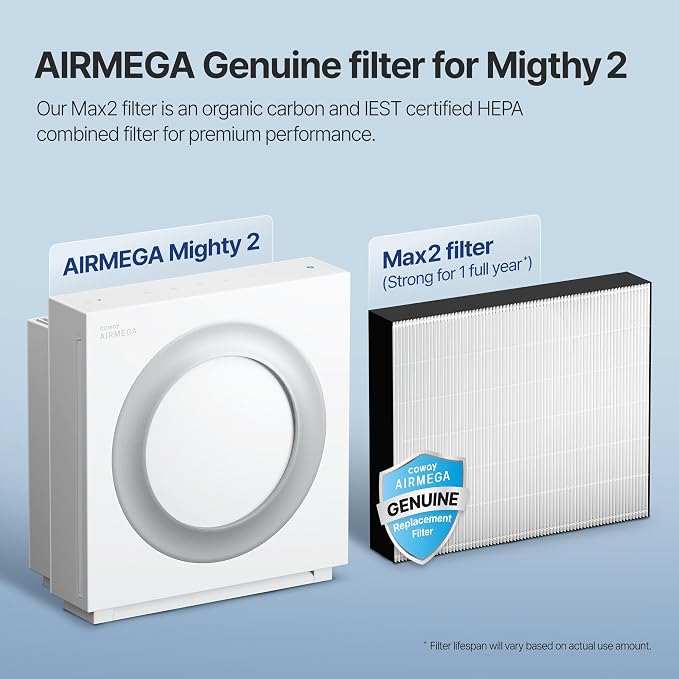 COWAY Airmega Mighty2 Genuine Replacement Filter Set, Max2 2-in-1 HEPA and - Image 2