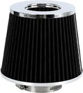 PTNHZ Universal Balck 2.5" 63mm High Flow Cold Air Intake Cone Air Filter Power by PTNHZ+RACING