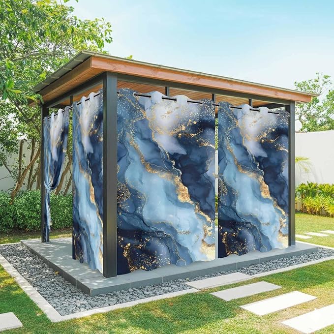 Marble Texture Outdoor Curtains by Unknown