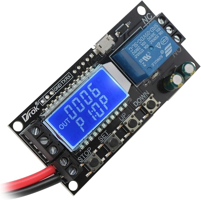 DROK Time Delay Relay, DC 5V/12V/24V Timer Relay Delay-Off Cycle 0.01s-9999mins - Image 5