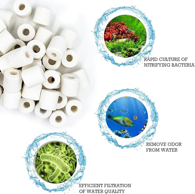Aquarium Ceramic Ring 420g Bio Ceramic Media Ring - Image 5