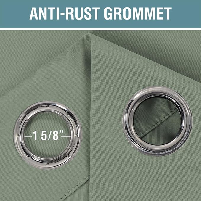 H.VERSAILTEX Blackout Patio Curtains 100 x 96 Inches for Sliding Door Extral Wide Blackout Curtain Panels Thermal Insulated Room Divider - Grommet Top, 8' Tall by 8.5' Wide - Cyan