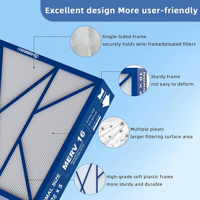 16x26x5 MERV16 Replacement Filter Compatible - Image 4