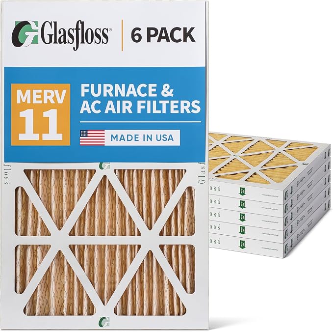 Glasfloss ZL 12x24x2 MERV 11 2" Inch AC Furnace Pleated Air Filters. Box of 6. - Image 5