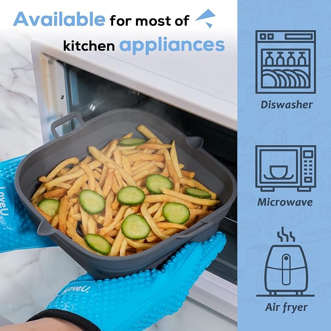 Silicone Air Fryer Liners Square - Image 6