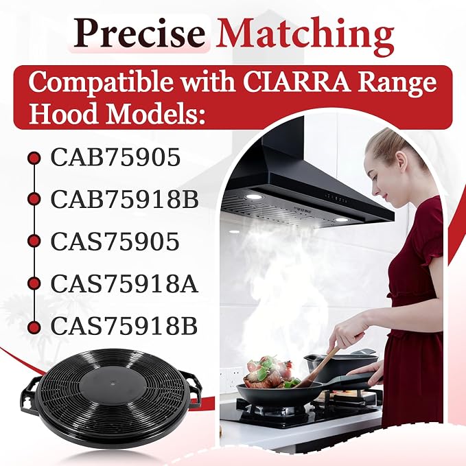 4 Pcs CACF006 Range Hood Carbon Filters Compatible - Image 4