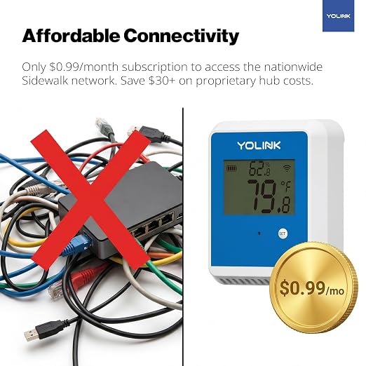 YoLink Sidewalk Outdoor Temperature & Humidity Sensor, 3000ft Long Range - Image 4