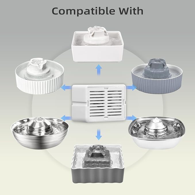 16 Pack Cat Fountain Filter Replacement, Triple Cupcake Cat Fountain Filters - Image 2