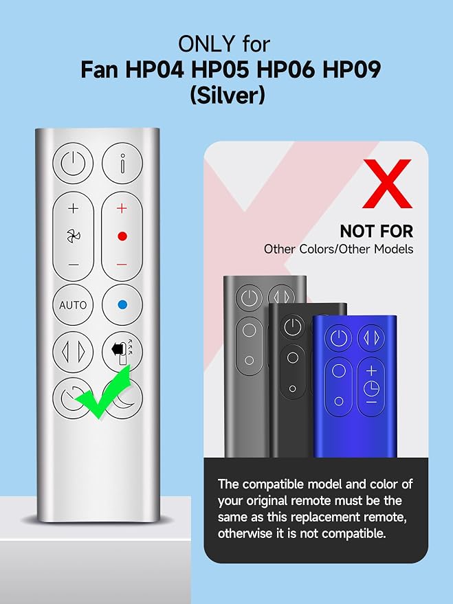 Replacement Remote Control for Dyson HP04 HP05 HP06 HP07 HP09 Fans | Compatible - Image 3