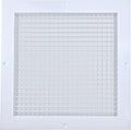 Return Air Grille Fits 12'' x 12'' Duct Opening, Aluminum Eggcrate Return by DECOAIRCON