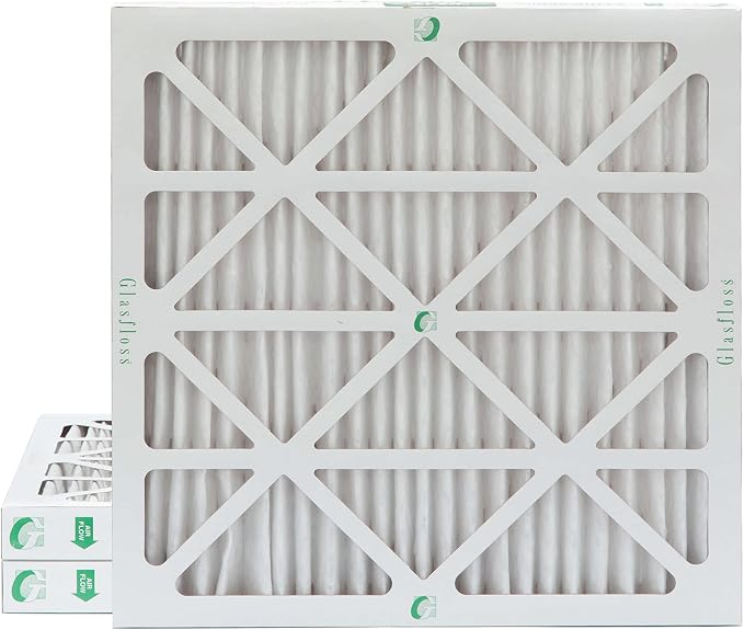 Glasfloss ZL 24x24x2 MERV 10 Pleated 2" Inch Air Filters by Glasfloss