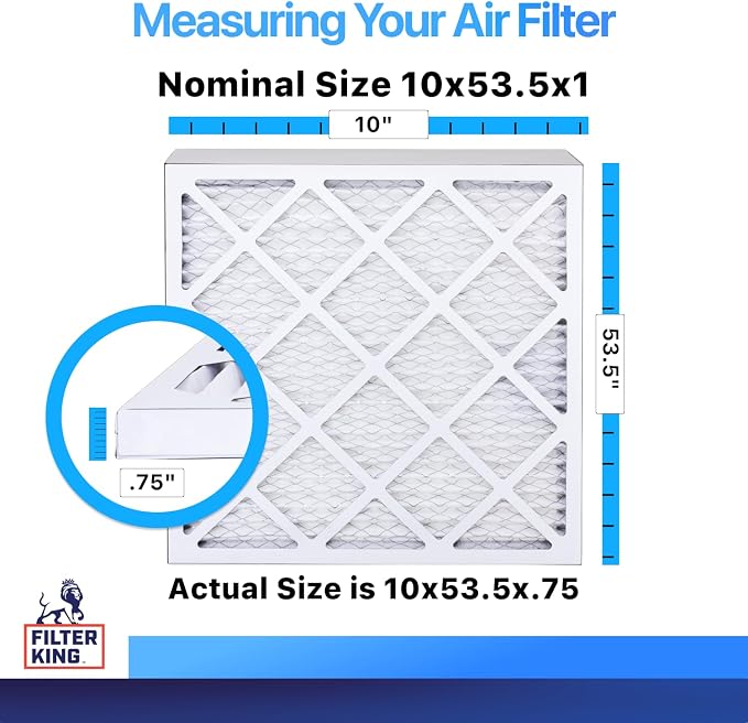 Filter King 10x53.5x1 Air Filter | 4-PACK | MERV 8 HVAC Pleated A/C Furnace - Image 2