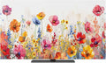 Watercolor Country Flowers Indoor TV Cover, Elastic TV Screen Protector Red by Unknown