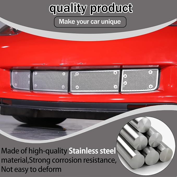 Lcojicep 4PCS Front Grill Mesh Grille Guard Compatible - Image 3