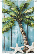 Sheer Curtains 84 Inches Long, Coastal Beach Starfish Semi Sheer Curtains Light by Unknown