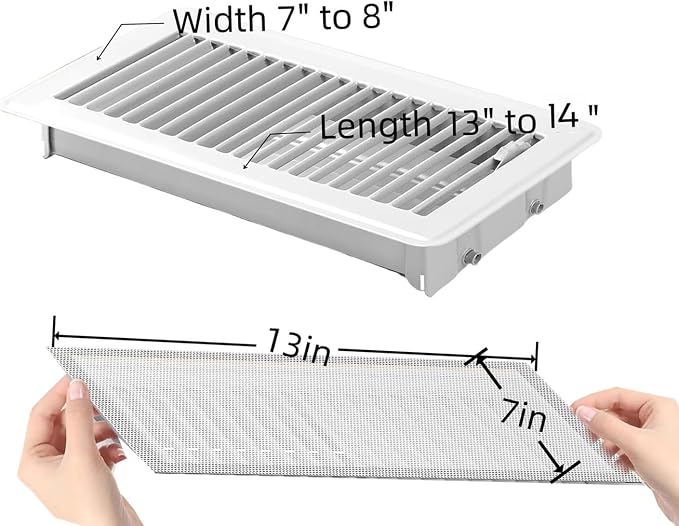 6-Pack White Magnetic Vent Covers 7x13 Inch - Image 2