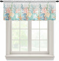 Summer Beach Sheer Valance Curtains, Ocean Colorful Coral Shell Seaweed by Houseown