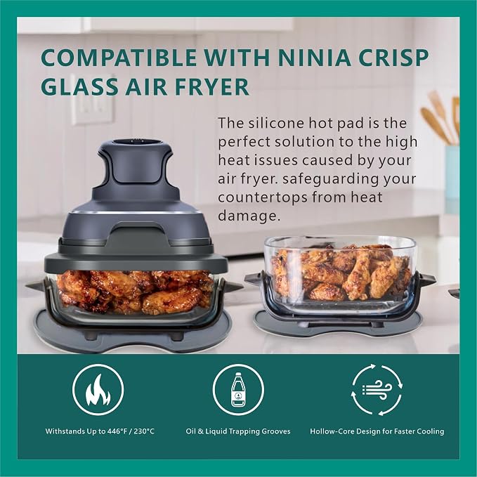 Silicone Heat Resistant mat for Ninja Crispi Air Fryer, Heat-Insulating - Image 5