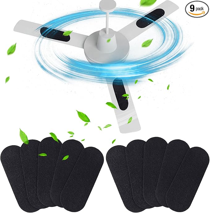 Qivine 10Pack Ceiling Fan Filters, Activated Barnakl Ceiling Fan Filter by Qivine