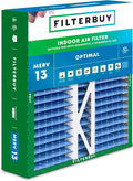 Filterbuy 16x22x5 Air Filter MERV 13 Optimal Smoke & Allergy Defense, Pleated by Filterbuy