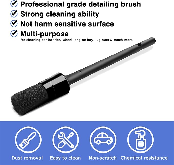 HMPLL 9pcs Auto Car Detailing Brush Set/ Interior Cleaning Kit Includes 5 Soft - Image 5