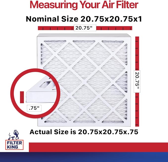 Filter King Air Filters 20.75x20.75x1 | 6-PACK | MERV 11 HVAC Pleated AC - Image 2